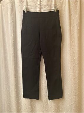 Spanx black straight leg ankle pants stretch
